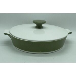 Corning Wear Avacodo Green Casserole Dish Stovetop Lid Lidded Vintage 2.5‎ Quart